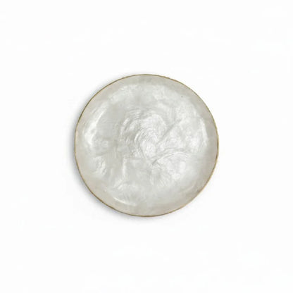 Capiz Schaaltje Rond – Parelmoer & Gouden Rand