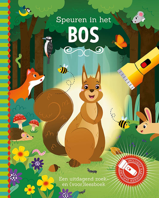 Kinderboek: speuren in het bos
