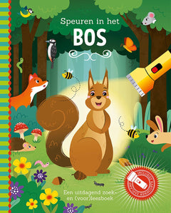 Kinderboek: speuren in het bos