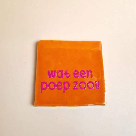 Tegel: Wat een poepzooi.