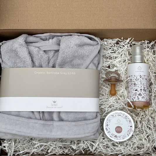 Cadeaubox Baby badplezier: Grijs
