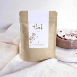 Voeten-Bad zout met rozenblaadjes: Thank You