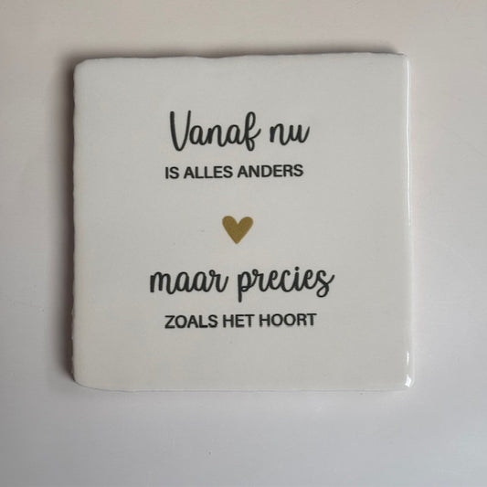 Tegel: Vanaf nu is alles anders maar precies zoals het hoort