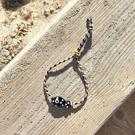Armband Visje Dots zwart