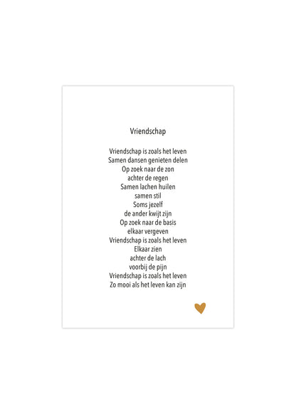 Hartgedichtje: Vriendschap